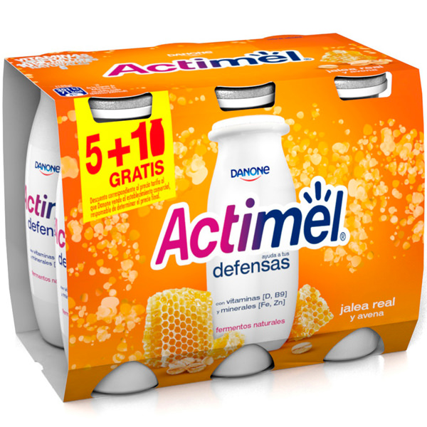 ACTIMEL LIQUIDO DESNATADO CON JALEA REAL Y AVENA