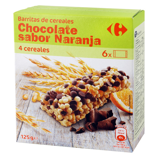 BARRITA CEREALES CHOCOLATE SABOR NARANJA