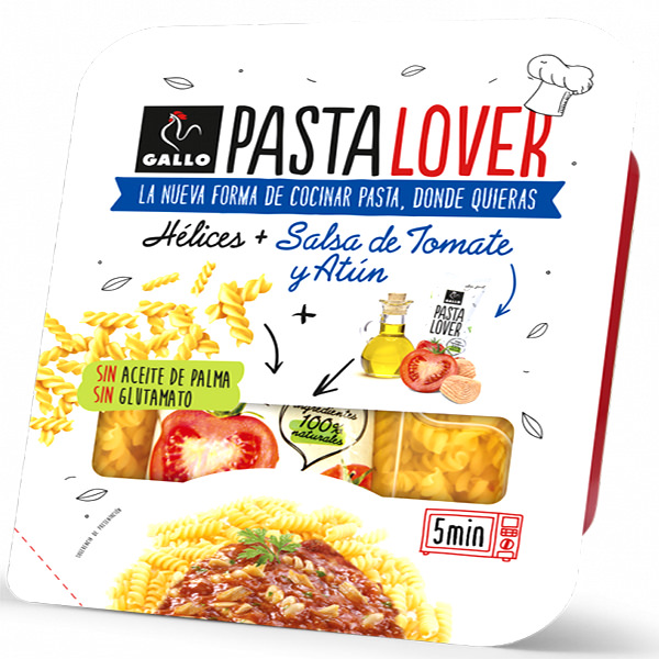 PASTA LOVER HELICES CON SALSA TOMATE Y ATUN